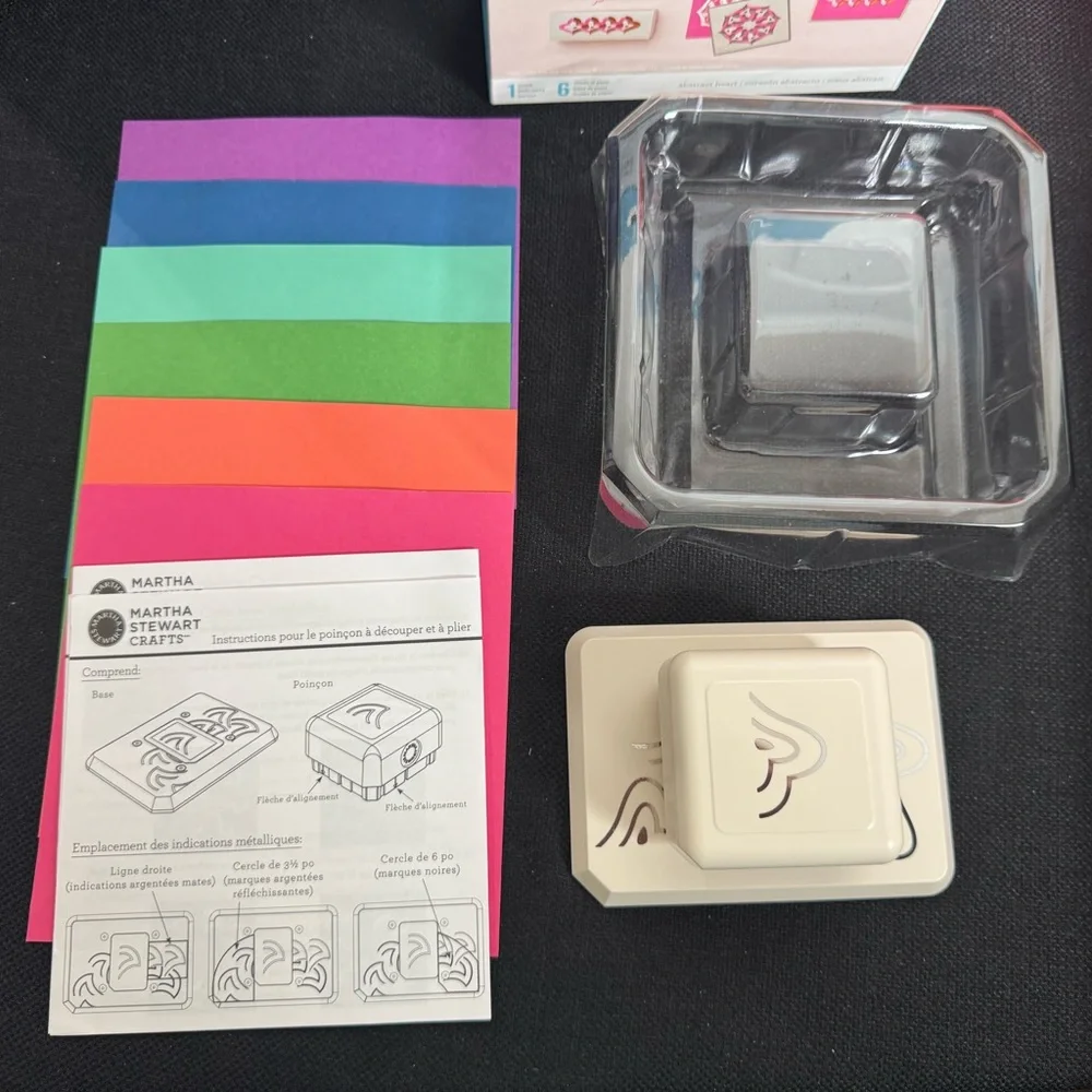 NEW Martha Stewart Crafts Cut and Fold Punch 42-95001 Rare Abstract Heart Punch